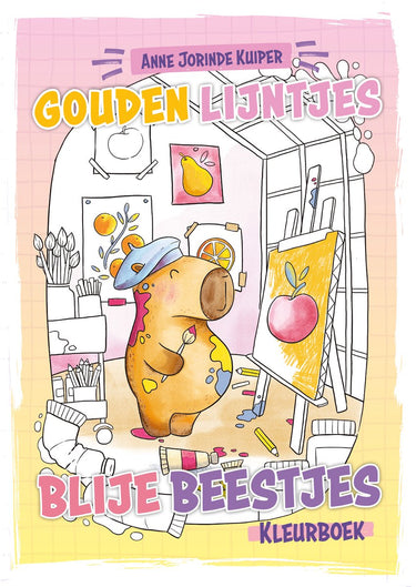 Bbnc uitgevers gouden lijntjes blije beestjes kleurboek