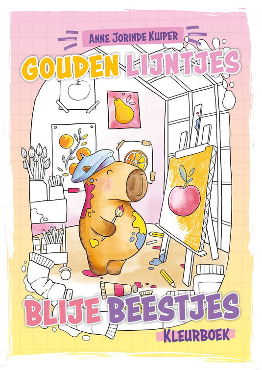 Bbnc uitgevers gouden lijntjes blije beestjes kleurboek
