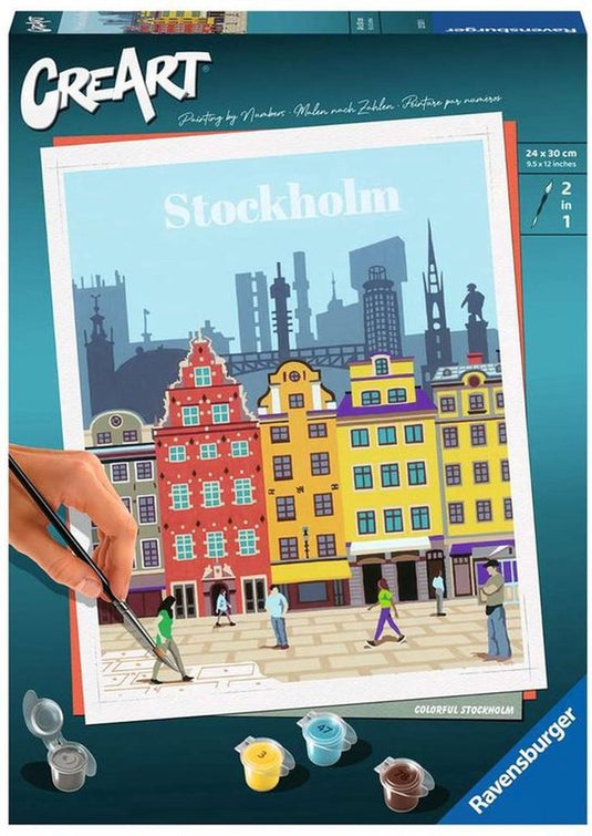 Merkloos sans marque ravensburger creart colourful stockholm
