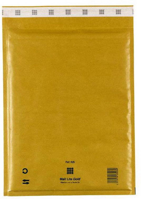 Mail lite sealed air gold bubble mail bags (gold)