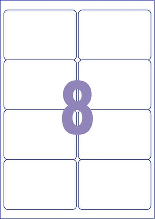Kangaro etiketten - universeel - inkjet laser kopieer - 99,1x67,7mm - 25 vel - 8 stickers per vel