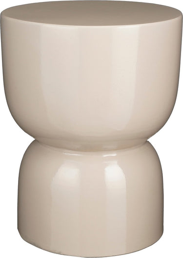 Mica decorations stage bijzettafel - h45 x ø35 cm - cement - beige