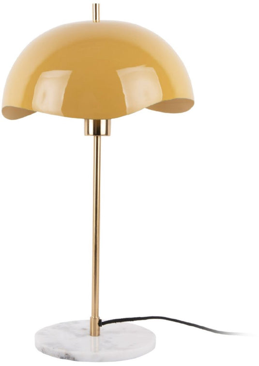 Leitmotiv tafellamp waved dome - geel - 30x30x56cm - modern