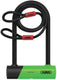 Abus beugelslot 410k ultra voor fietsen en e-scooters - handig en robuust fietsslot met praktische houder voor transport - fietsaccessoires - variant 150hb180, groen + cobra 10 120