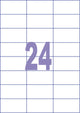 Kangaro etiketten - universeel - inkjet laser kopieer - 70x37mm - 25 vel - 24 stickers per vel
