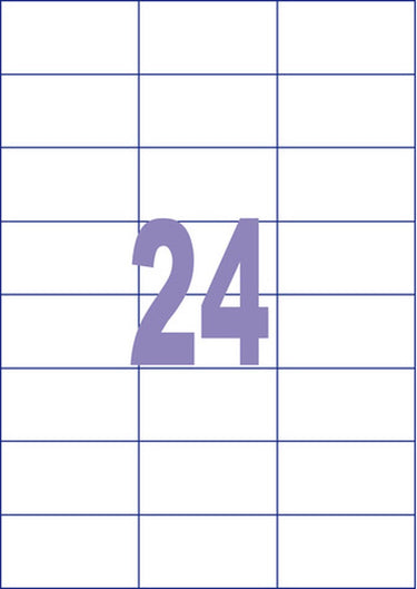 Kangaro etiketten - universeel - inkjet laser kopieer - 70x37mm - 25 vel - 24 stickers per vel