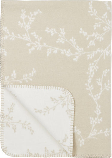 Meyco baby branches ledikant deken - geweven - sand - 100x150cm - 1.0 tog