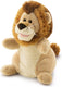 Trudi - puppets handpop leeuw 25 cm - handgemaakt in italie - zacht pluche - knuffeldier voor jongens en meisjes - beige - 16x25x15 cm maat s