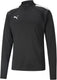 Puma teamliga 1 4 zip top heren sportshirt - black- white