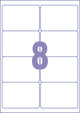 Kangaro etiketten - universeel - inkjet laser kopieer - 99,1x67,7mm - 25 vel - 8 stickers per vel