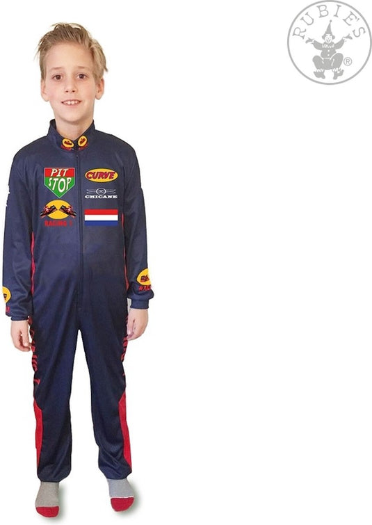 Rubies rubie's verkleedkostuum coureur jongens donkerblauw maat 128