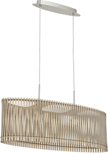 Eglo sendero - hanglamp - 2 lichts - nikkel-mat - ahorn