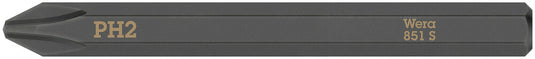 Wera 851 s phillips kruiskopbits voor slagschroevendraaier, ph 2 x 70 mm - 05018161001