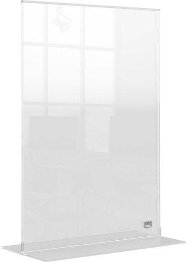 Nobo premium plus a4 vrijstaand posterframe informatiebord - dubbelzijdig - transparant acryl