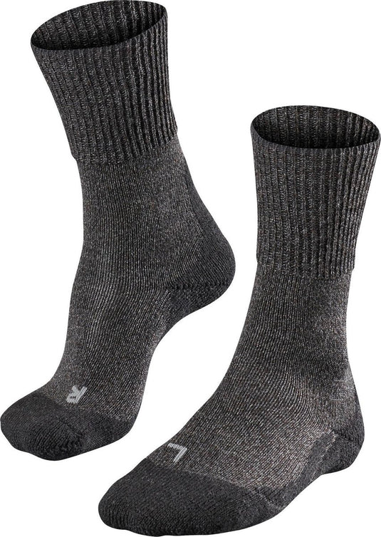 Falke tk1 wool anti-blaar dik wol functioneel materiaal wandelsokken heren grijs - maat 39-41