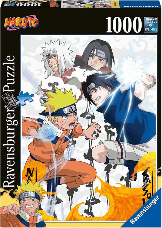 Ravensburger puzzel naruto vs. sasuke - legpuzzel - 1000 stukjes