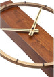Nextime carl small – tafelklok wandklok – 34 × 27 cm – hout staal – bruin