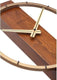Nextime carl small – tafelklok wandklok – 34 × 27 cm – hout staal – bruin