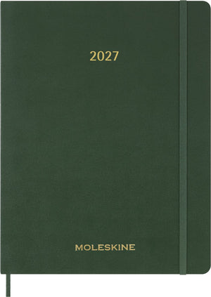 Moleskine 15 maanden agenda - 2027 - essential planner - wekelijks - verticaal - xxl - mirthe groen