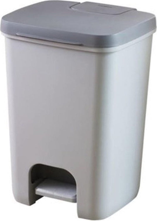 Curver essentials pedaalemmer - 20 liter - zilver antraciet
