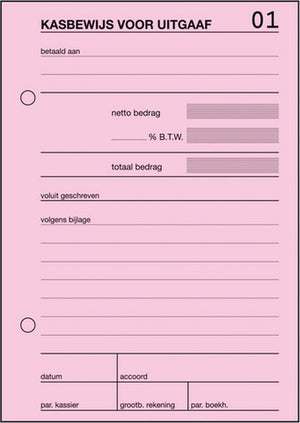 Sigel kasbewijs uitgaaf expres a6 100 vel