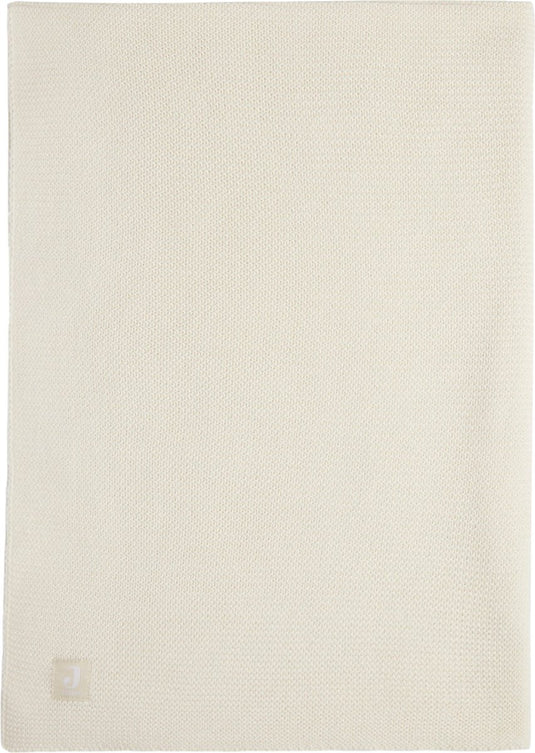 Jollein - deken wieg 75x100cm - wiegdeken, wiegdekentje, dekentje baby - basic knit - ivory