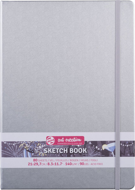 Talens art creation schetsboek blinkend zilver 21 x 29.7 cm 140 g 80 vellen