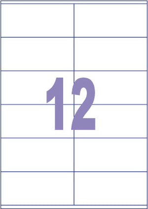 Kangaro etiket - inkjet laser kopieer - 105x48mm - 100 vel - 12 stickers per vel