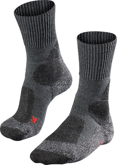 Falke tk1 anti-blaar dik wol functioneel materiaal wandelsokken dames grijs - maat 37-38