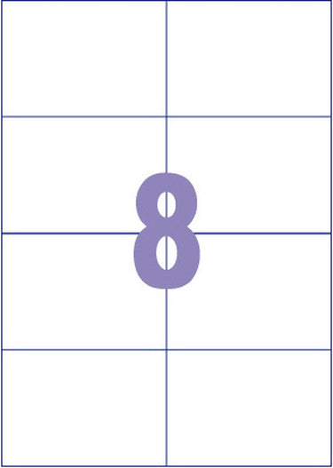 Kangaro etiket - universele etiketten - inkjet laser kopieer - 105x74mm - 100 vel - 8 stickers per vel