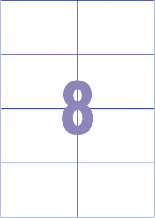Kangaro etiket - universele etiketten - inkjet laser kopieer - 105x74mm - 100 vel - 8 stickers per vel