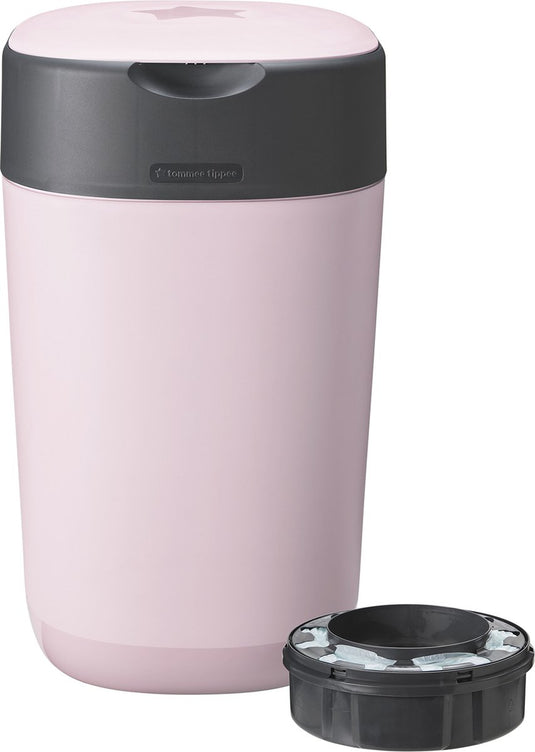 Tommee tippee twist click luieremmer - voor maximaal 33 luiers - 1 navulcassette - roze