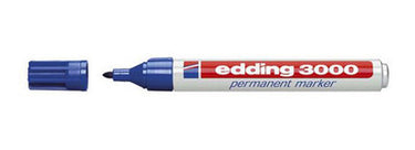 Edding 3000 permanent marker rond - blauw - 1 stuk
