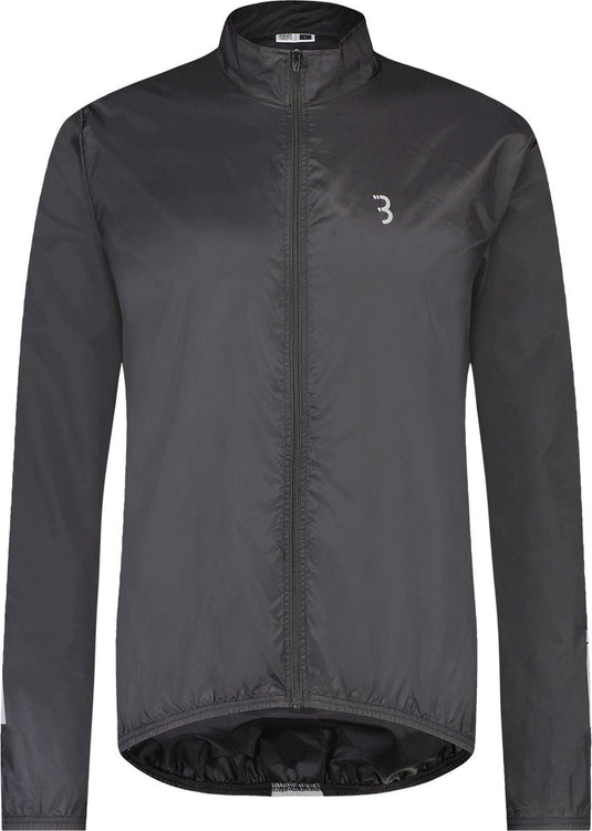 Bbb cycling fietsjack baseshield - windjack heren en dames - wielrennen mountainbiken - fietsjas: wind en waterbestendig - zwart - maat s - bbw-148