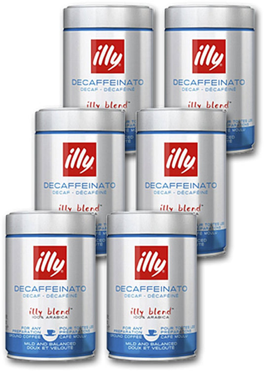 Illy - gemalen koffie - cafeïnevrij - 6 x 250 gram