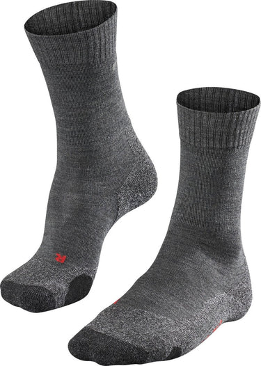 Falke tk2 anti-blaar dik wol functioneel materiaal wandelsokken dames grijs - maat 35-36