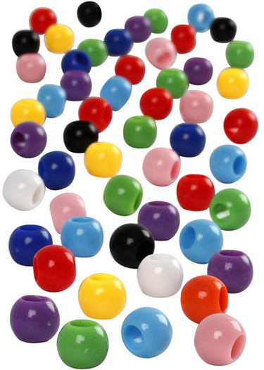 Creativ company https: www.cchobby.nl pony-kralen-d-8-mm-gatgrootte-4-mm-ca-2280-stuk-diverse-kleuren-415-gr-700-ml-1-doosje