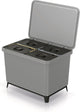 Prosperplast - keden systema afvalbak - 4x10l - grijs