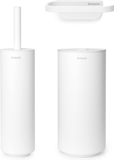 Brabantia mindset toiletaccessoires - 3-delig - mineral fresh white