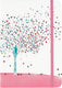 Peter pauper compacte notitieboek - tree of hearts - met elastieksluiting - 13x18 cm