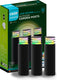 Calex smart outdoor 24v tuinverlichting - set van 3 slimme grondspots - sokkellamp met rgb en warm wit licht - zwart