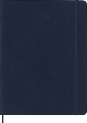 Moleskine 12 maanden agenda - 2027 - wekelijks - xl - zachte kaft - saffier blauw