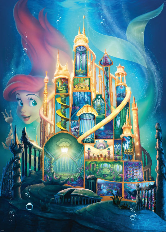 Ravensburger - puzzel ariel - disney kasteel 6 - 1000 stukjes