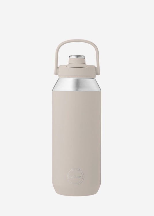 Aya ida aya ida - sports bottle - drinkfles - thermosfles - waterfles - rvs - 950 ml - cream beige