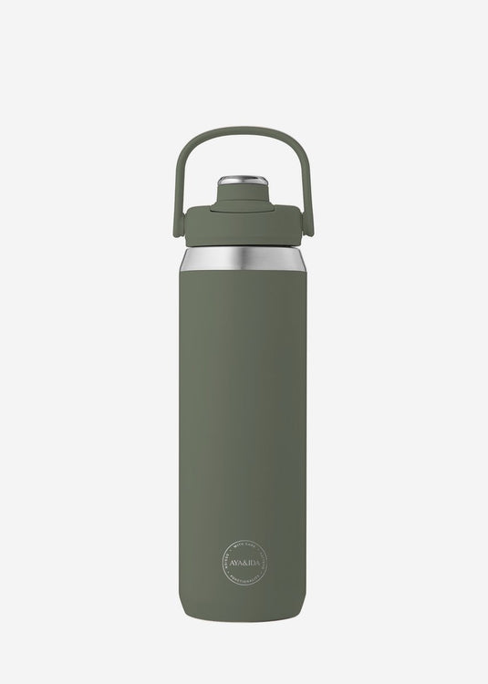 Aya ida aya ida - sports bottle - drinkfles - thermosfles - waterfles - rvs - 700 ml - tropical green