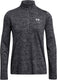 Under armour tech 1 2 zip- twist-blk dames sporttrui - zwart - wit