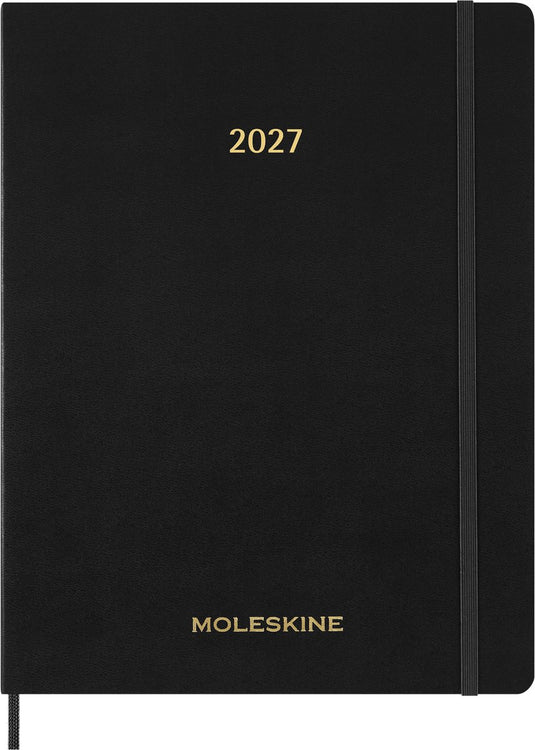 Moleskine 15 maanden agenda - 2027 - essential planner - wekelijks - verticaal - xxl - zwart