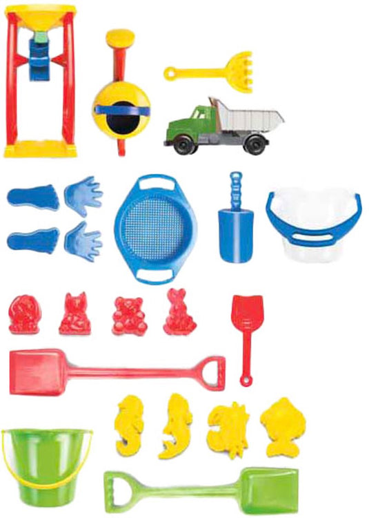 Dantoy zandspeelset - speelgoed strandset 38-delig voor kinderen.
