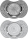 Difrax lovi fopspeen dynamisch - classy - 6 tot 18 maanden - grijs - 2 stuks