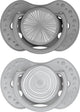 Difrax lovi fopspeen dynamisch - classy - 6 tot 18 maanden - grijs - 2 stuks